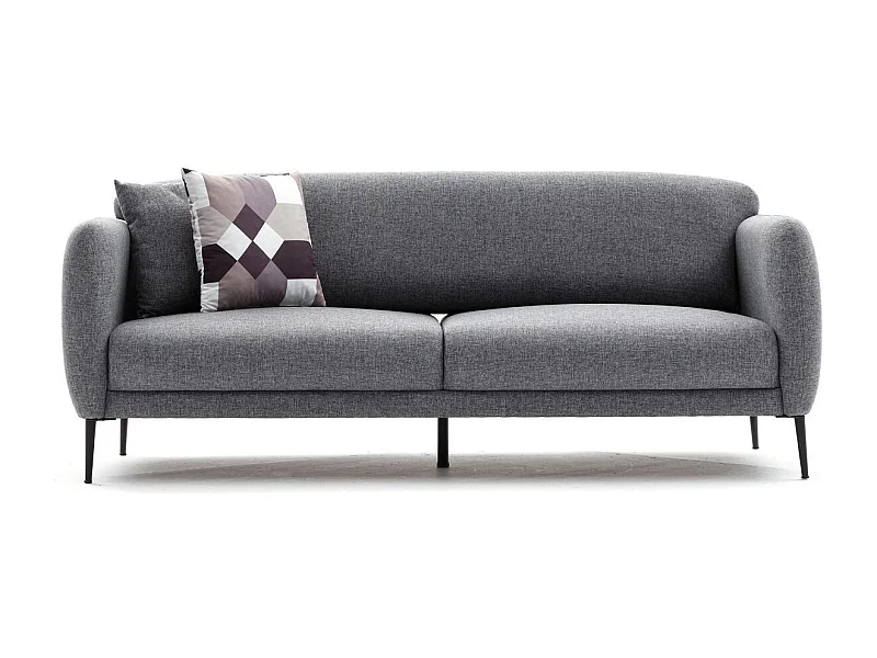 Canapé moderne tissu gris clair Valiko 210cm