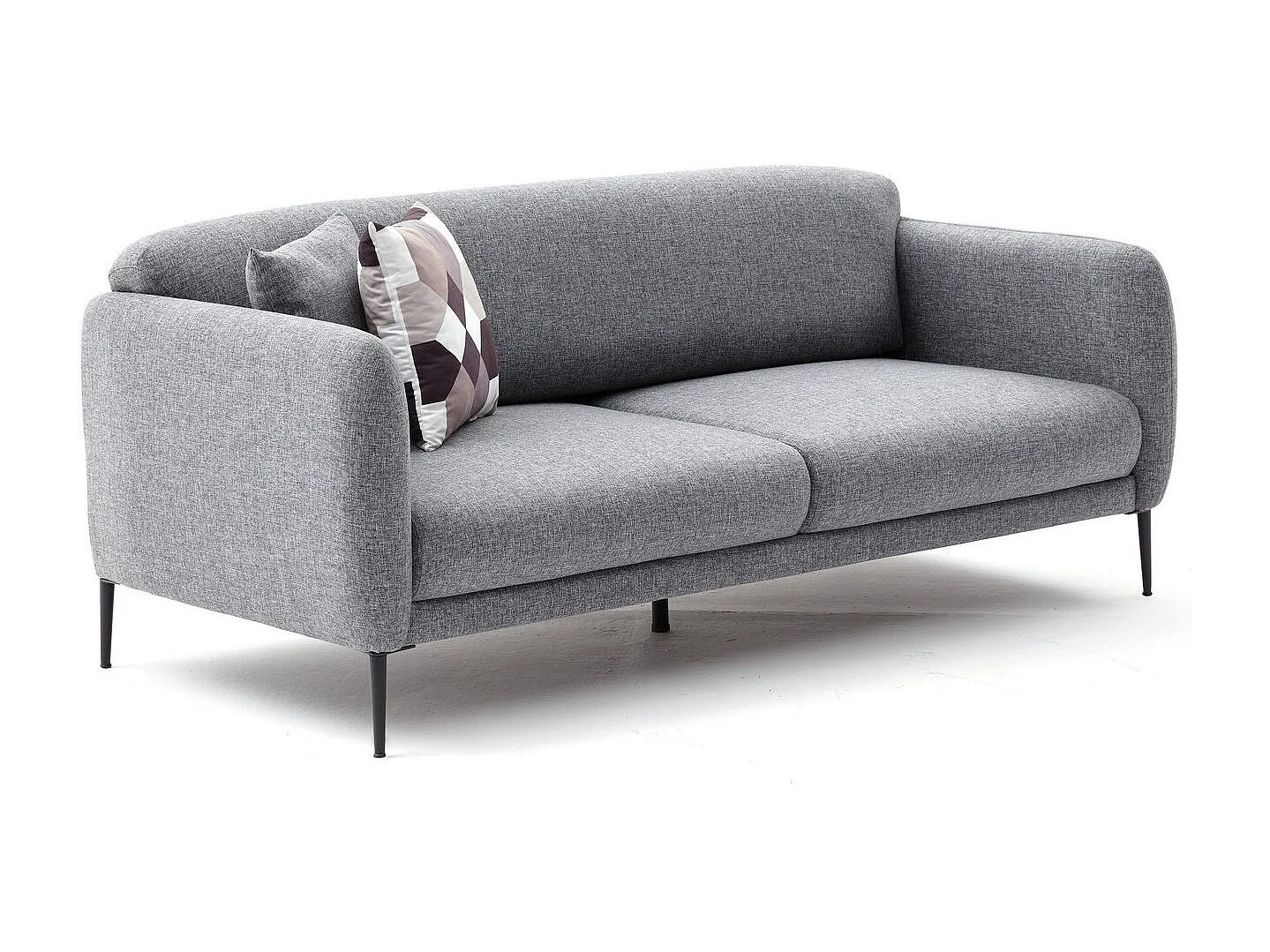 Canapé moderne tissu gris clair Valiko 210cm