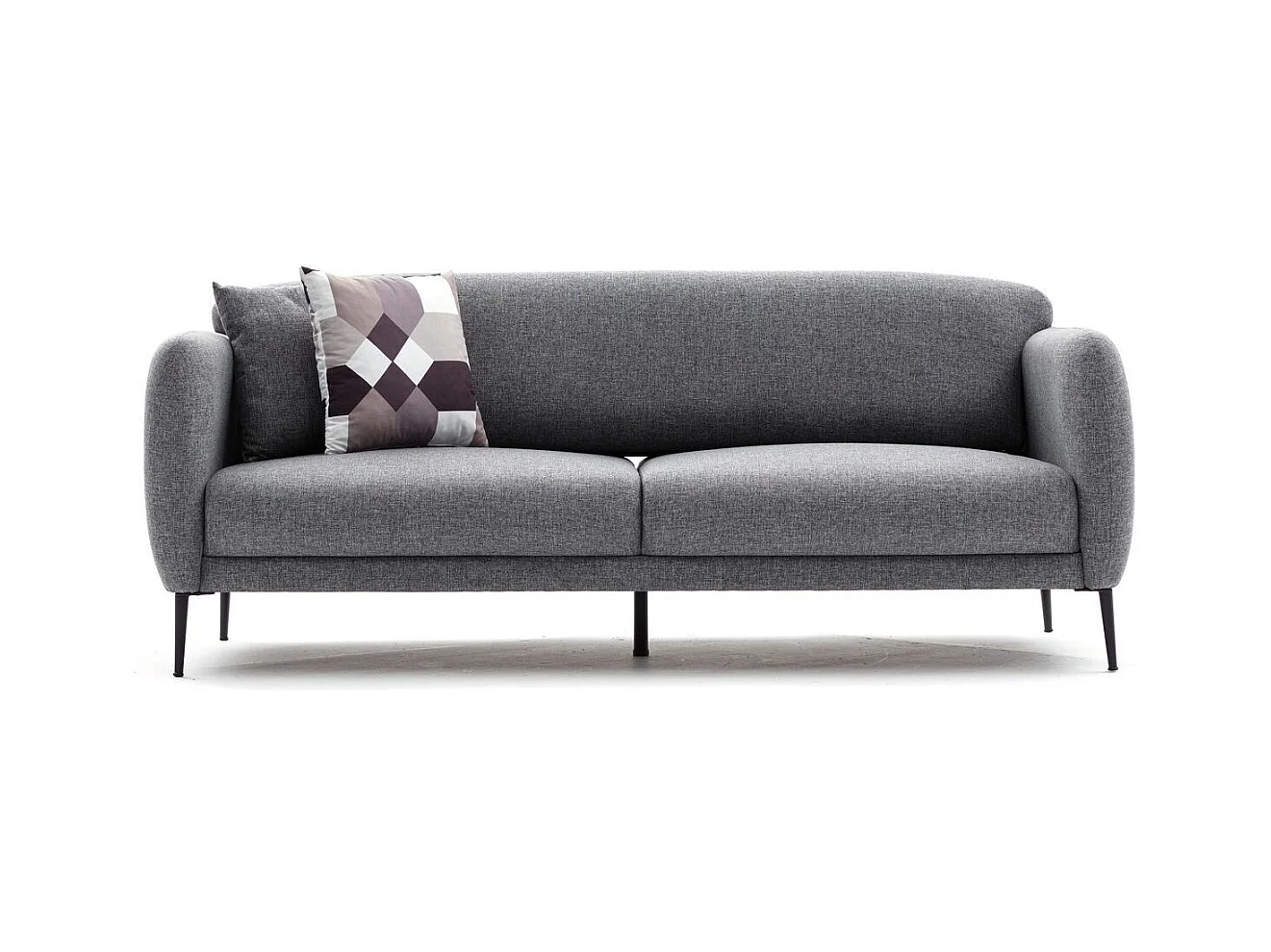 Canapé moderne tissu gris clair Valiko 210cm