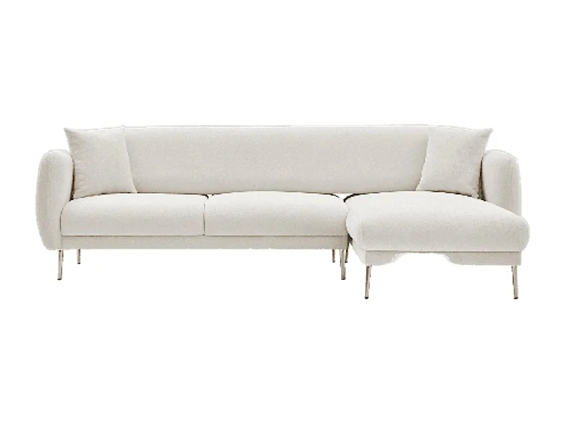 Sofá rinconero Altadena 307, De color marrón claro, 266x95x80cm