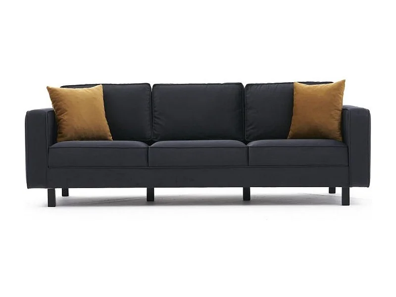 Sofá Altadena 395, Gris, 222x91x83cm, Tapiz, Patas: Madera