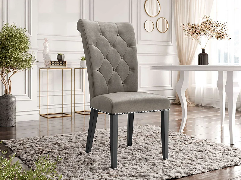 Chaise Jackson 111, 103x47x68cm, Tissu, En bois, Bois