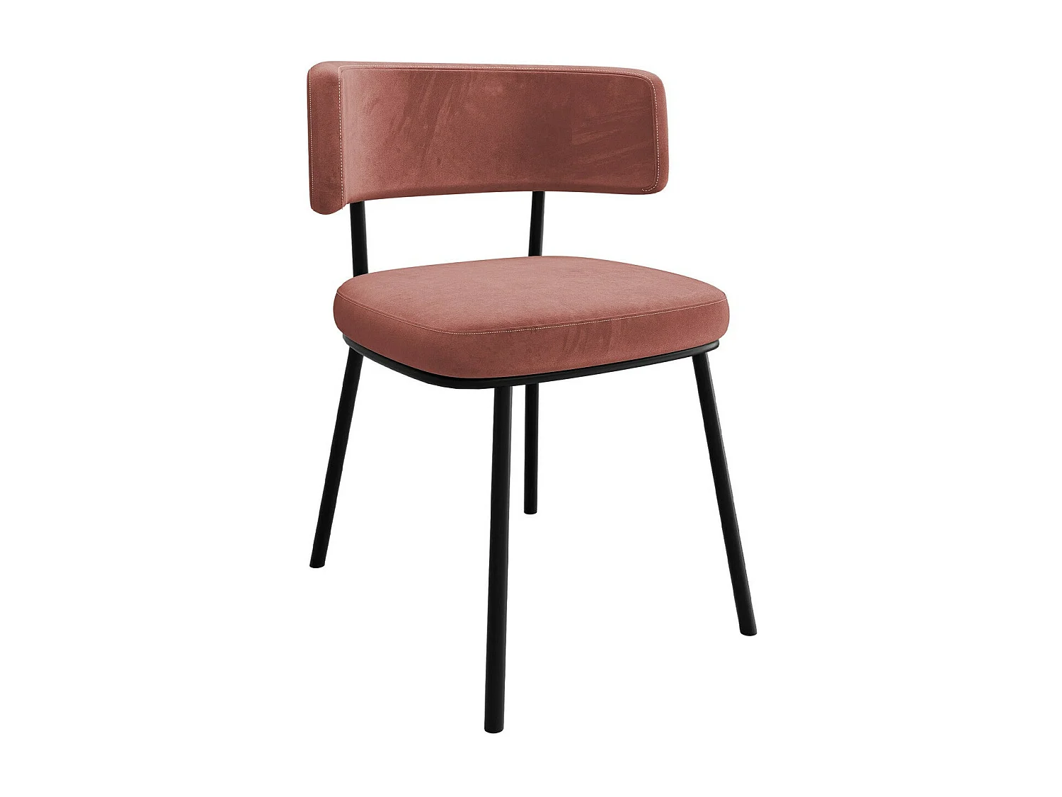 Chaise Jackson 114, 75x58x57cm, Tissu, Métallique, Stratifié