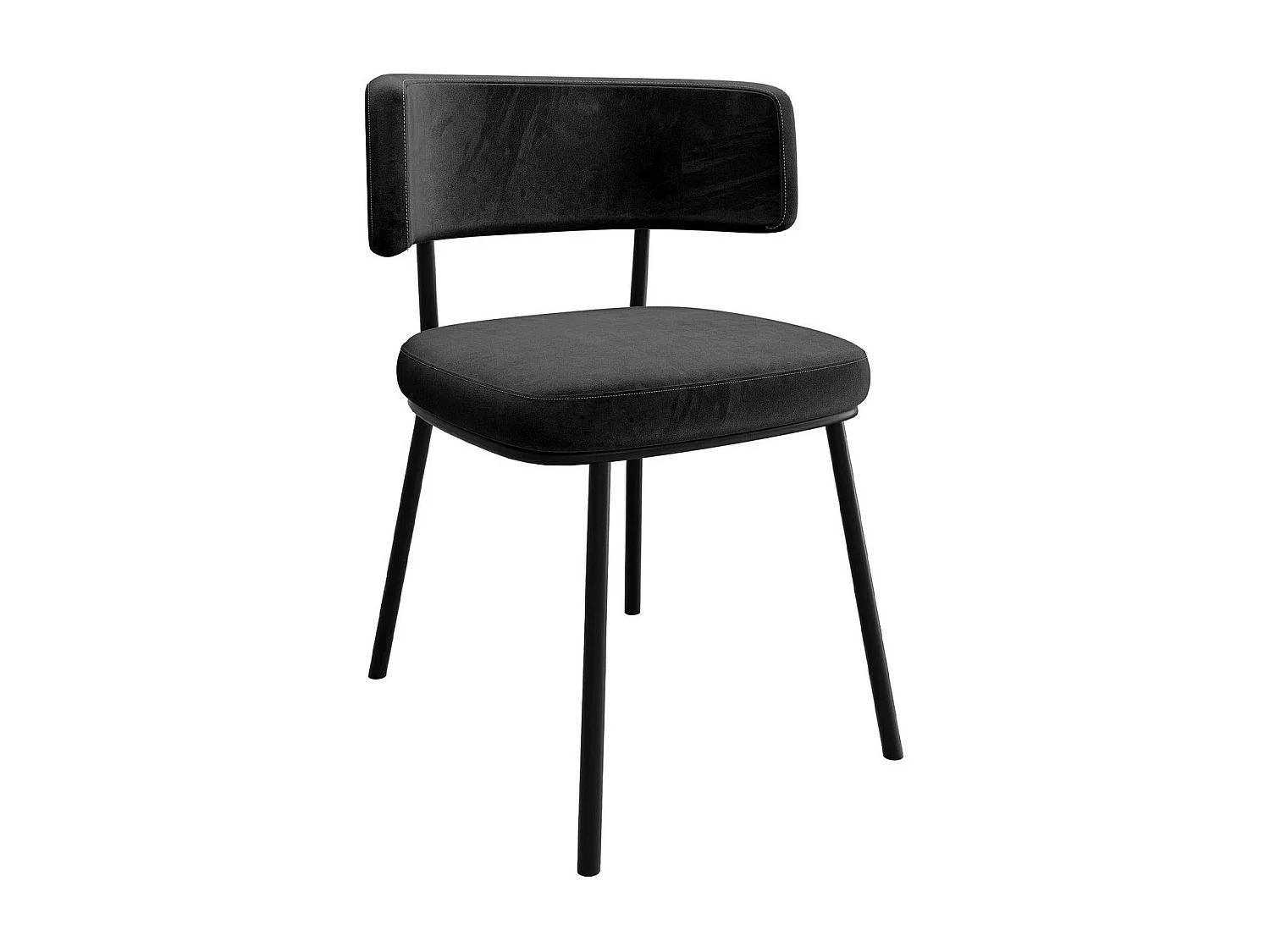 Chaise Jackson 114, 75x58x57cm, Tapisserie, Métallique, Stratifié