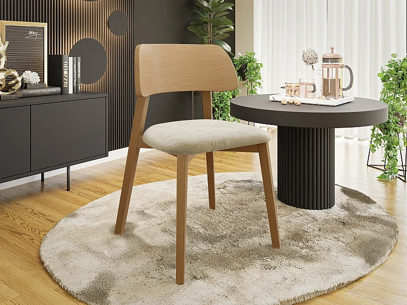 Silla Jackson 112, 80x47x50cm, Tapiz, De madera, Madera