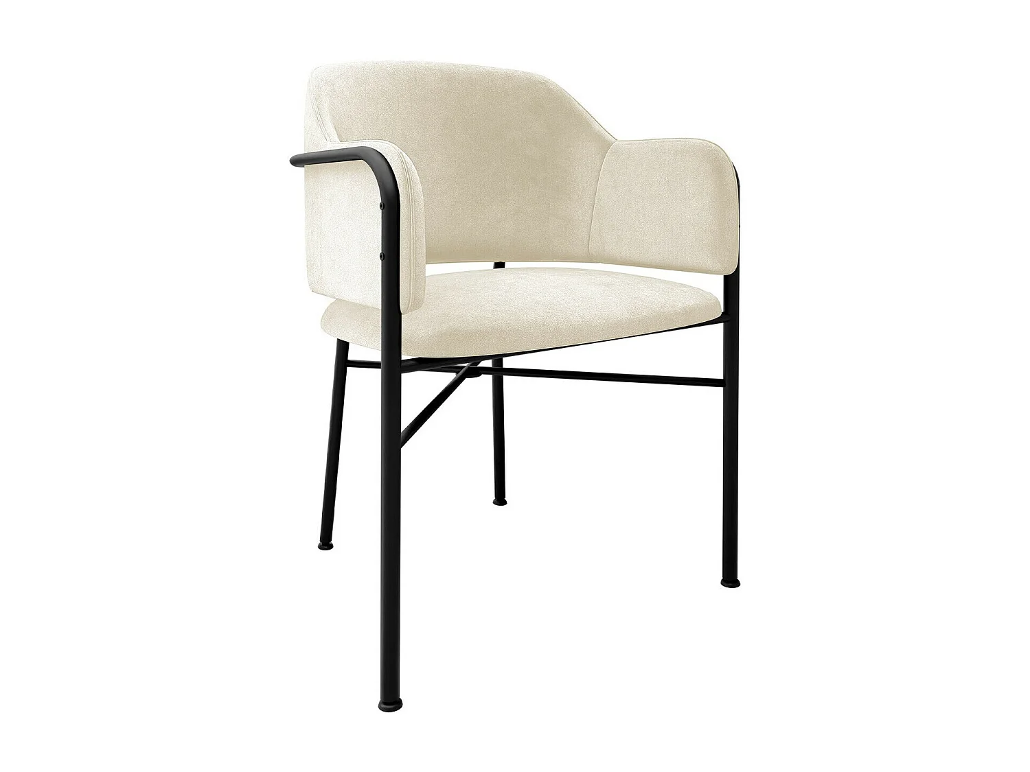 Chaise Jackson 113, 79x56x55cm, Tissu, Métallique, Stratifié