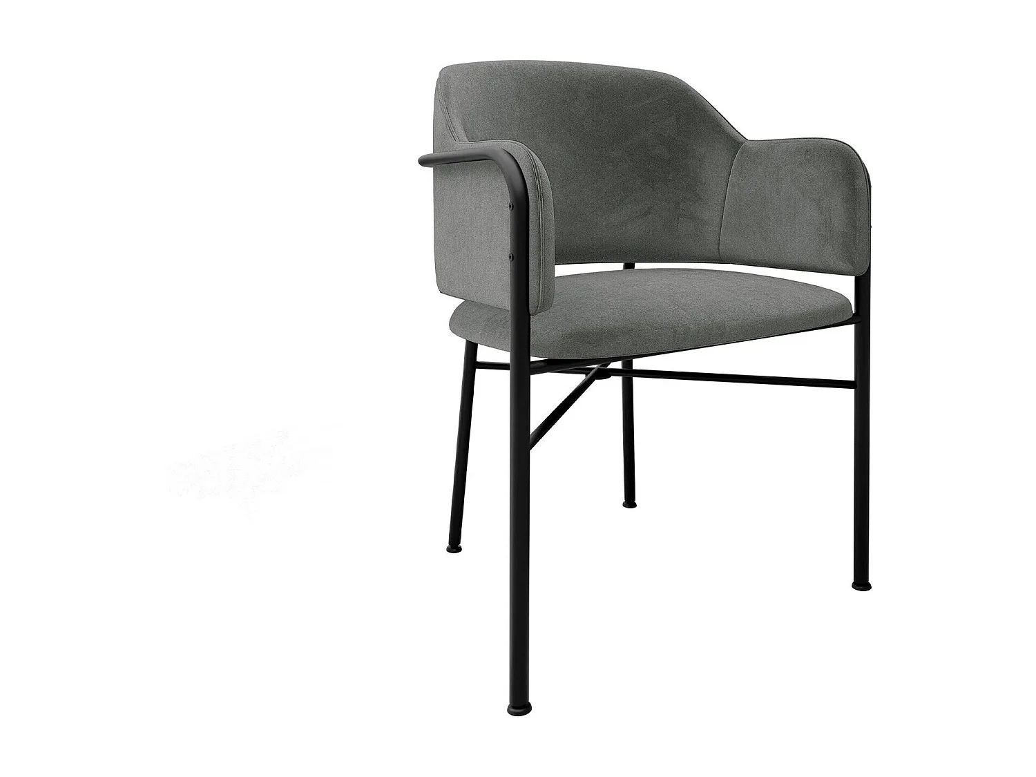 Chaise Jackson 113, 79x56x55cm, Tapisserie, Métallique, Stratifié