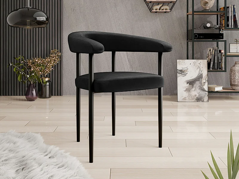 Silla Jackson 110, 73x61x56cm, Tapiz, Metálico, Madera