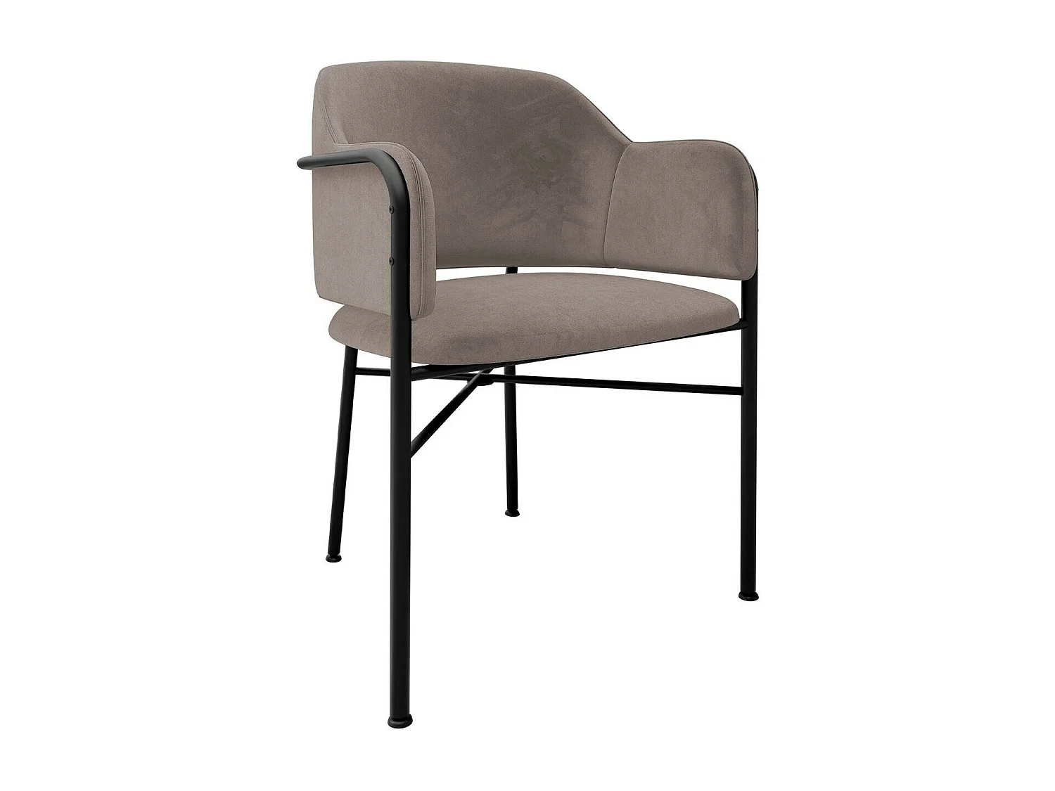 Chaise Jackson 113, 79x56x55cm, Tissu, Métallique, Stratifié