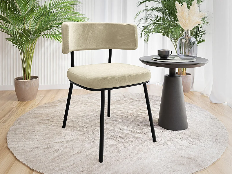 Silla Jackson 114, 75x58x57cm, Tapiz, Metálico, Aglomerado laminado