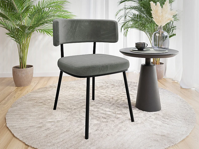 Silla Jackson 114, 75x58x57cm, Tapiz, Metálico, Aglomerado laminado