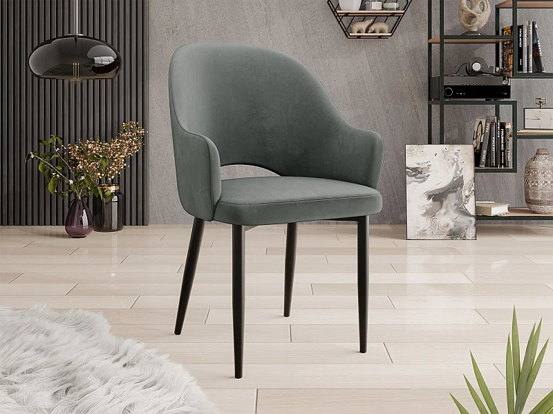 Cadeira Jackson 116, Tecido, Metal, 87x56x60cm