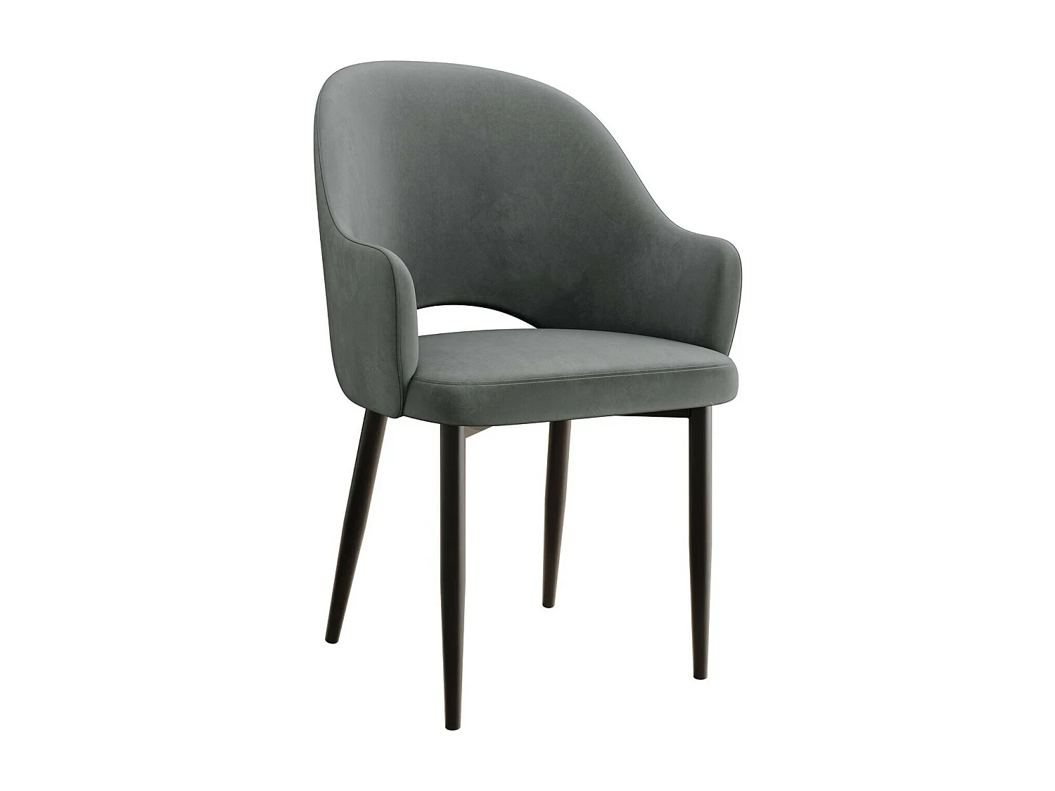 Chaise Jackson 116, 87x56x60cm, Tapisserie, Métallique, Stratifié