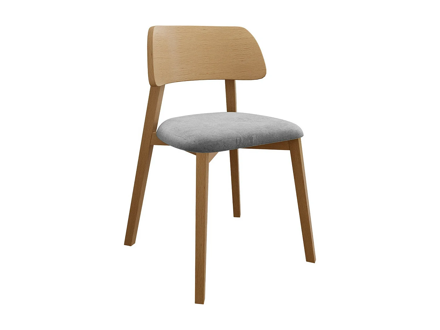 Chaise Jackson 112, 80x47x50cm, Tapisserie, En bois, Bois