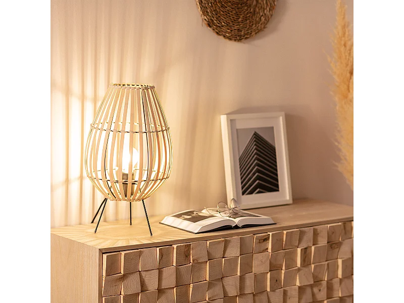 Lampada da Tavolo Bambú Atamach Naturale