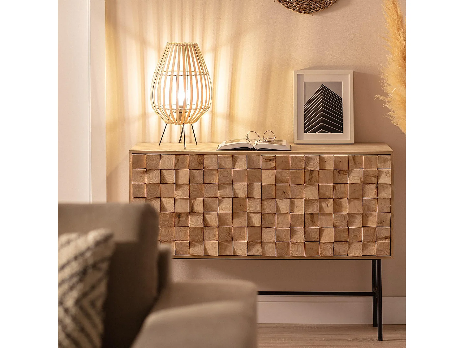 Lampe à Poser Bambou Atamach  Naturel