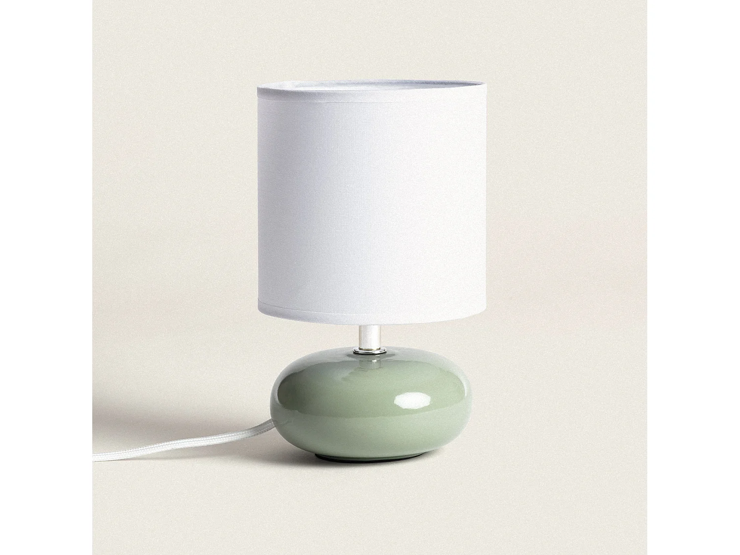 Lámpara de Mesa Cerámica Ava Verde Celadón