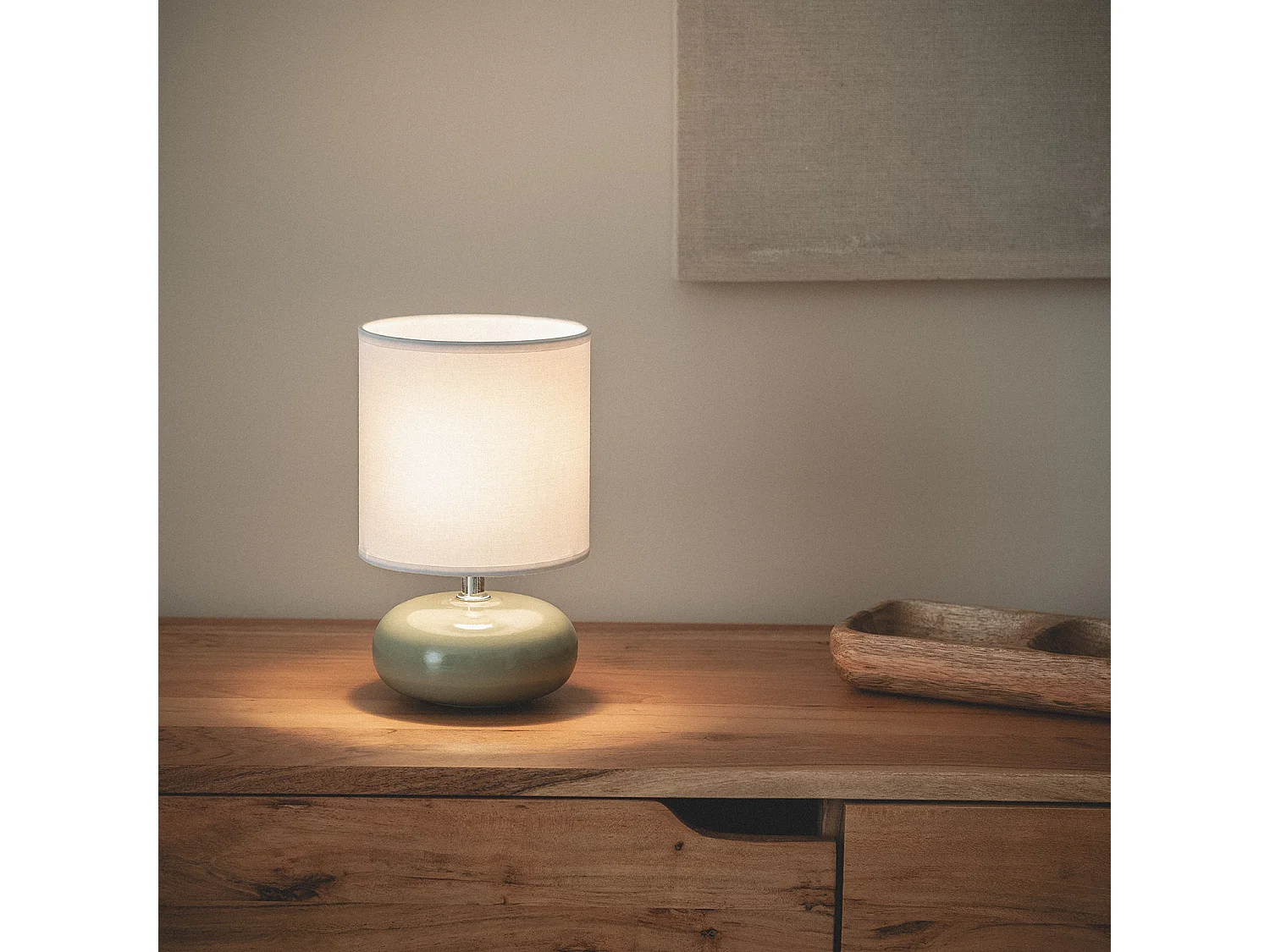 Lampada da Tavolo Ceramica Ava Verde Celadon