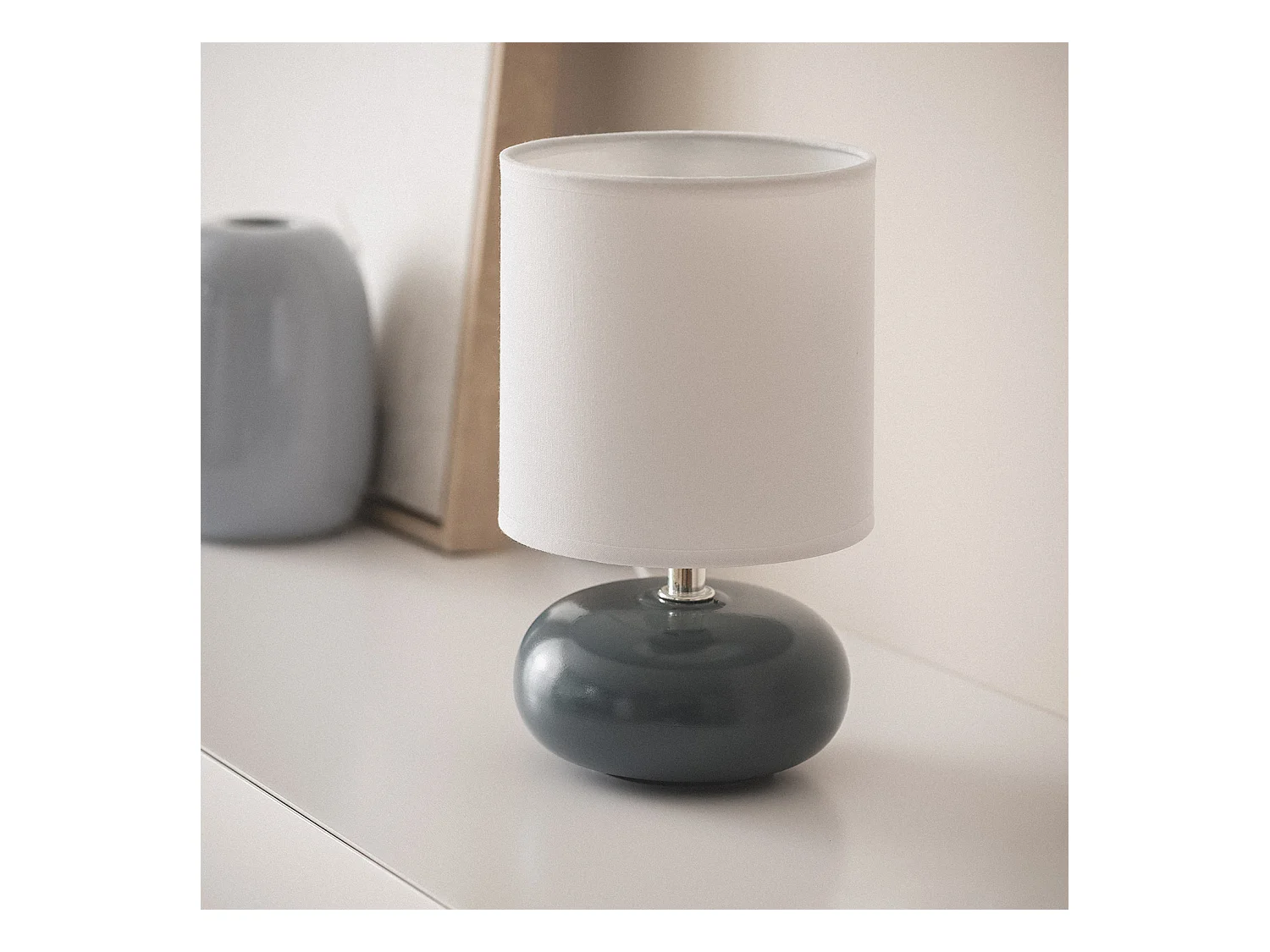 Lampe à Poser Céramique Ava Bleu marine