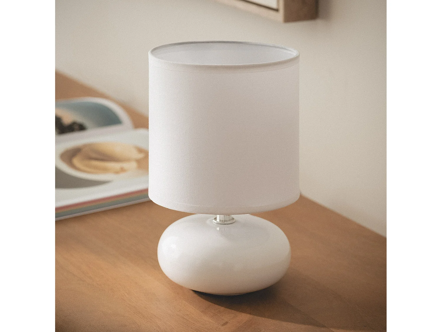 Lampada da Tavolo Ceramica Ava Bianco