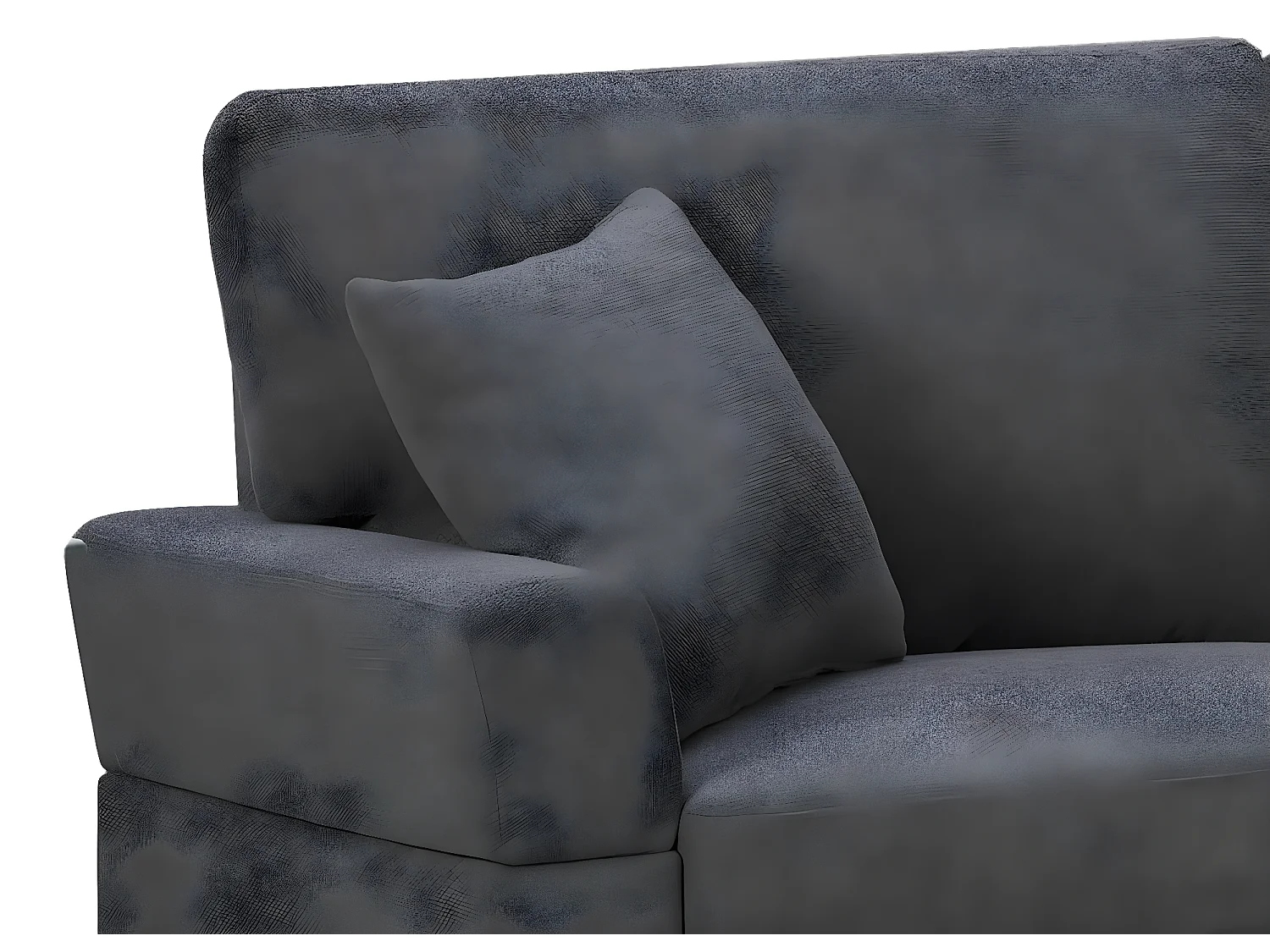 Sofa Chaise Longue Ellen 245cm, Gris Oscuro, Chaise Derecho