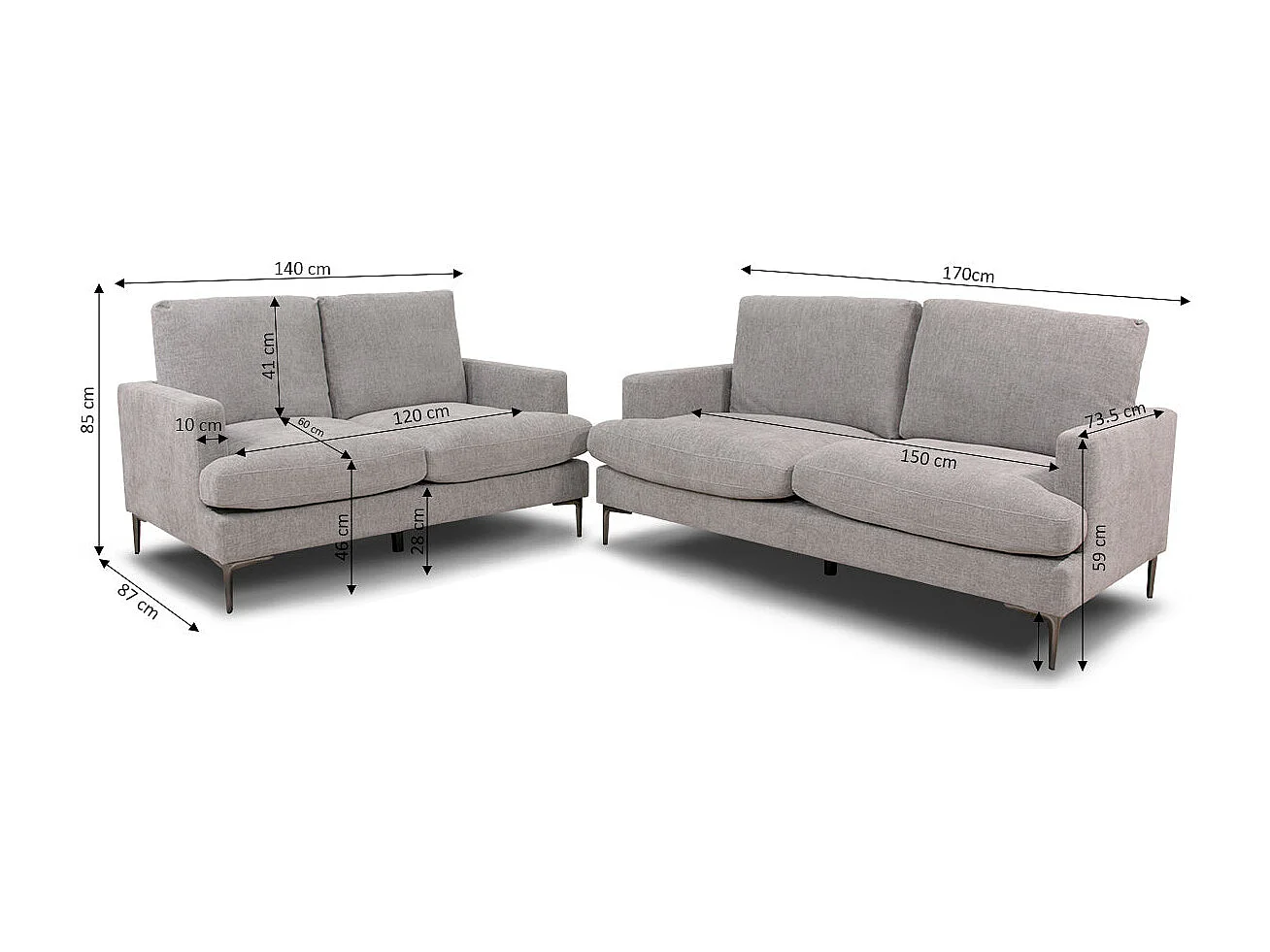Conjunto de Sofas 3+2 Plazas Moretti