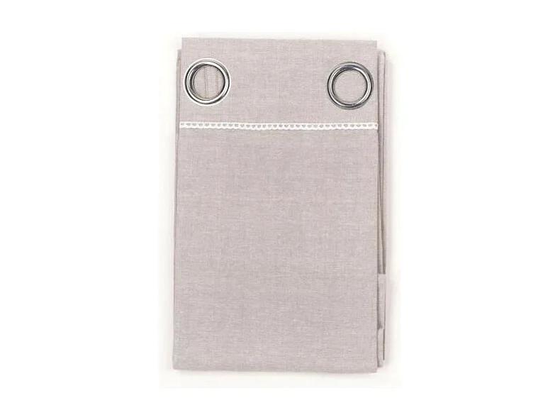 Ösenvorhang im romantischen Stil mit Spitze 140 x 240 cm