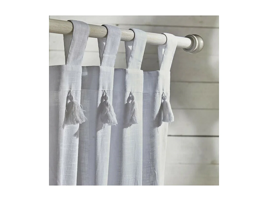 Rideau avec pompons, 100% coton. M/HeartAcero.16 140x240cm