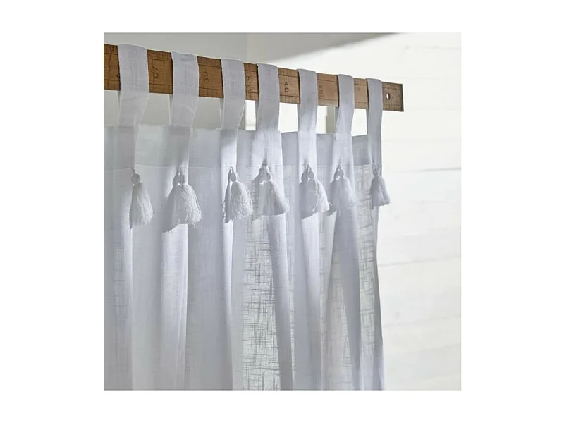 Tenda con pompon, 100% cotone. M/HeartAcero.16 140x240cm