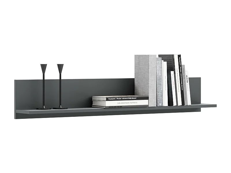 Wandrek SHELF WS100 1S 100x16x18 Donkergrijs