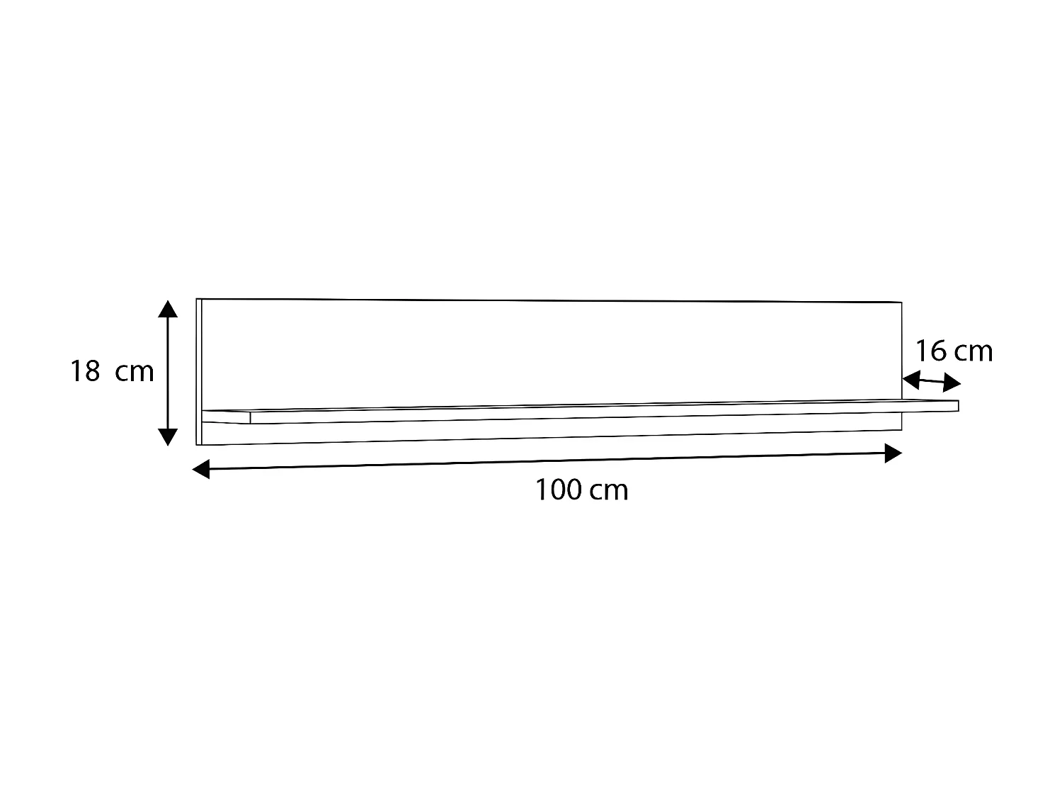 Estante SHELF WS100 1S 100x16x18 Verdeoscuro
