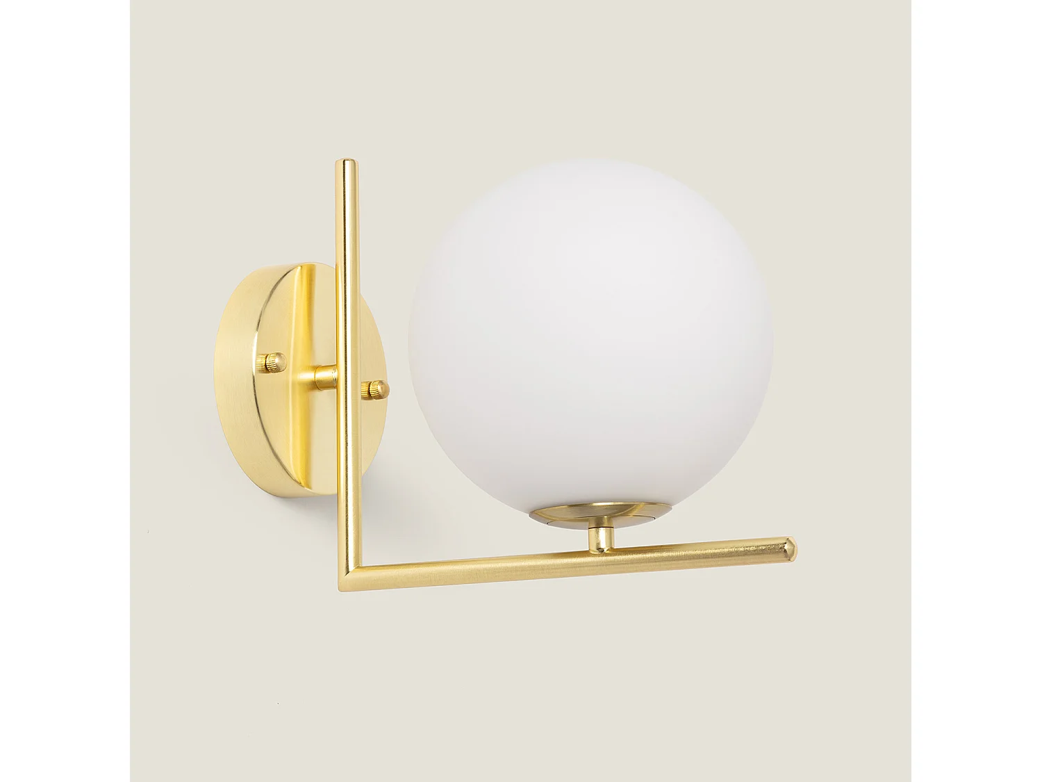 Lámpara de Pared de Metal y Cristal Moonlight Design Dorado