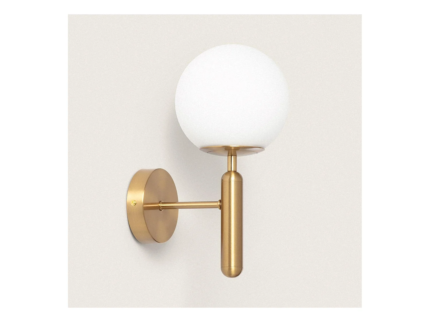 Lámpara de Pared Metal y Cristal Oto Dorado