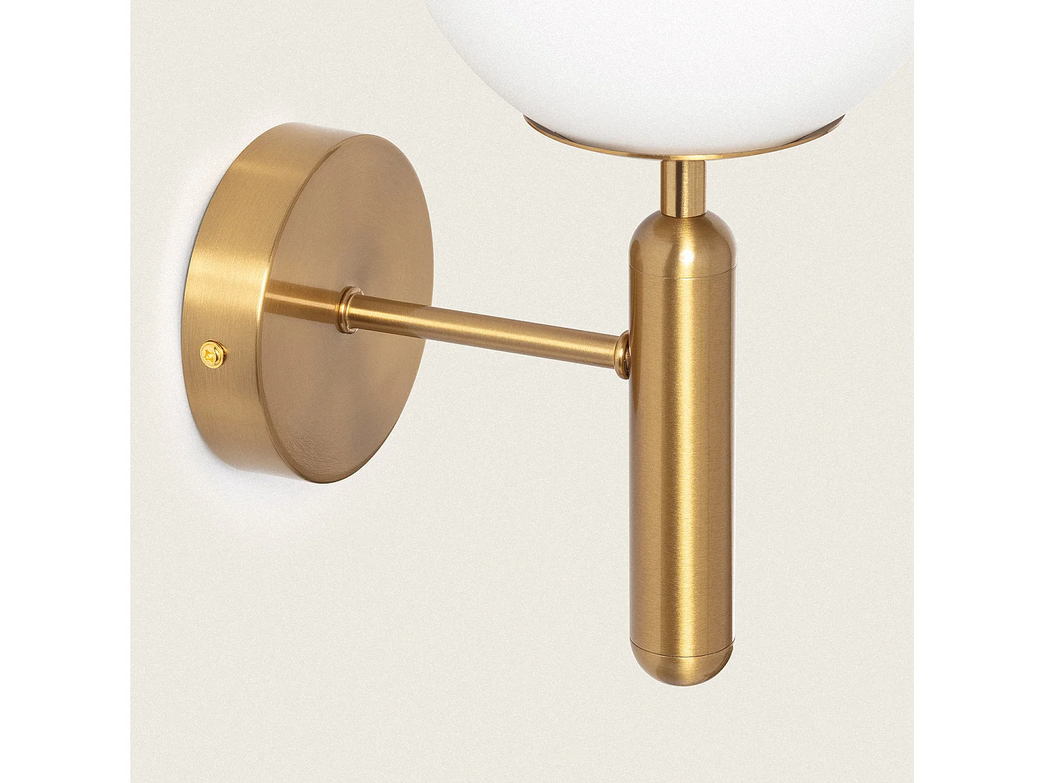 Lámpara de Pared Metal y Cristal Oto Dorado