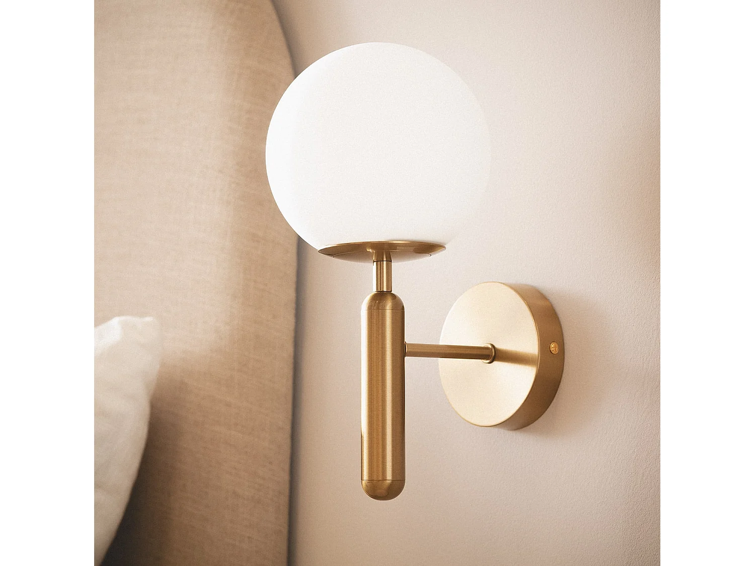 Lampada da Parete in Alluminio e Vetro Oto Oro
