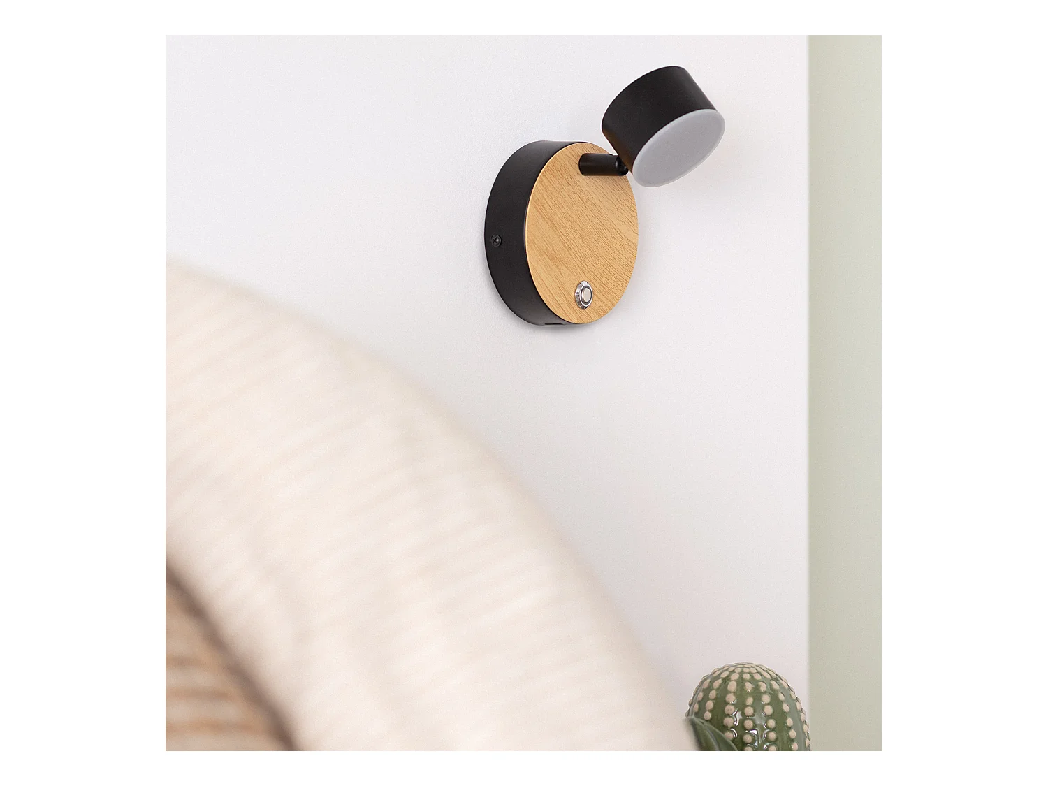 Lampe Murale LED Métal 5W Serifos avec Interrupteur  Noir