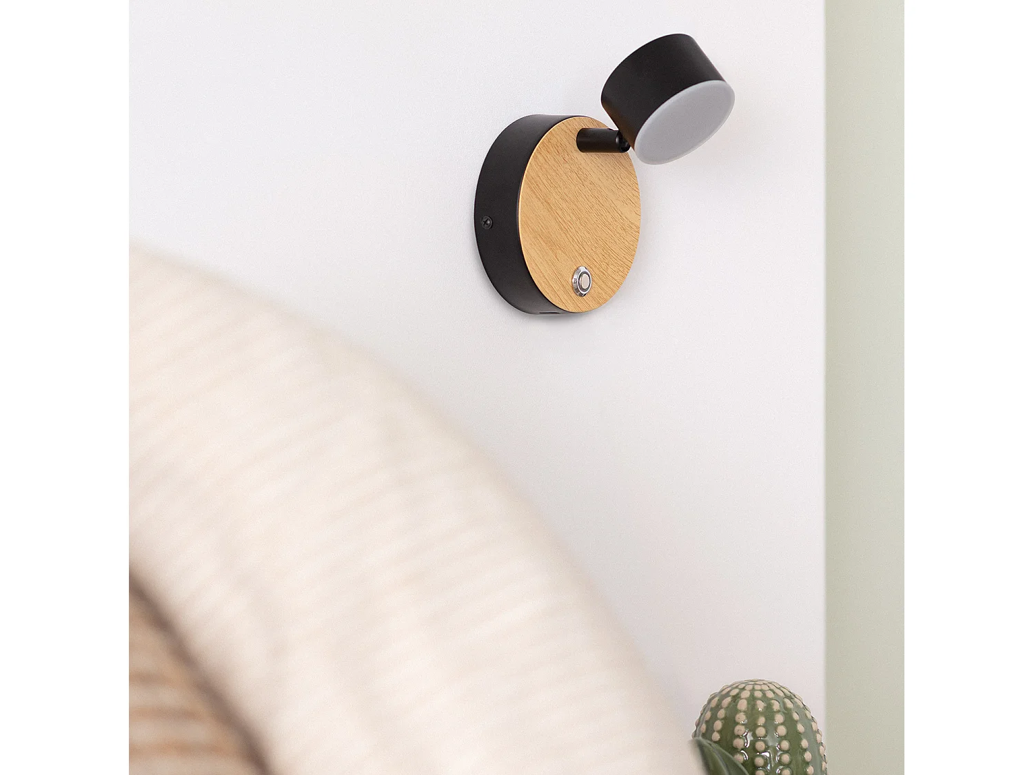 Lampe Murale LED Métal 5W Serifos avec Interrupteur  Noir