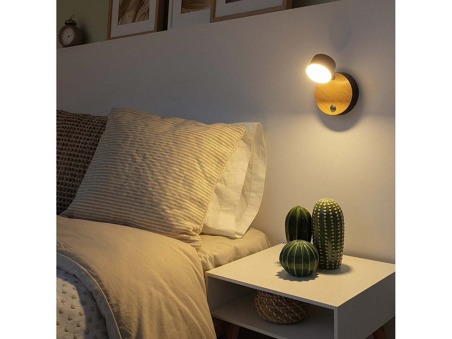 Lampe Murale LED Métal 5W Serifos avec Interrupteur  Noir