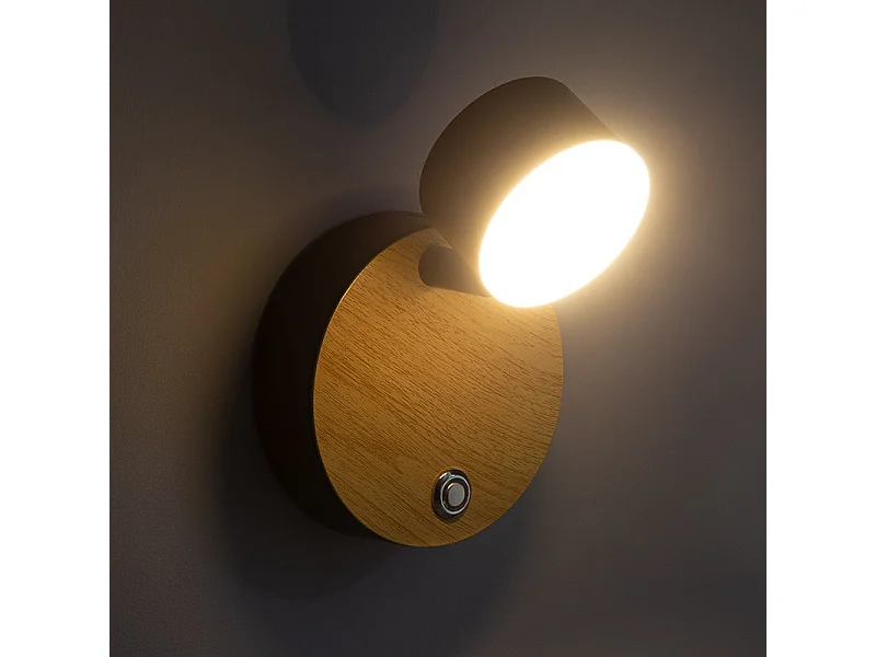 Lampe Murale LED Métal 5W Serifos avec Interrupteur  Noir