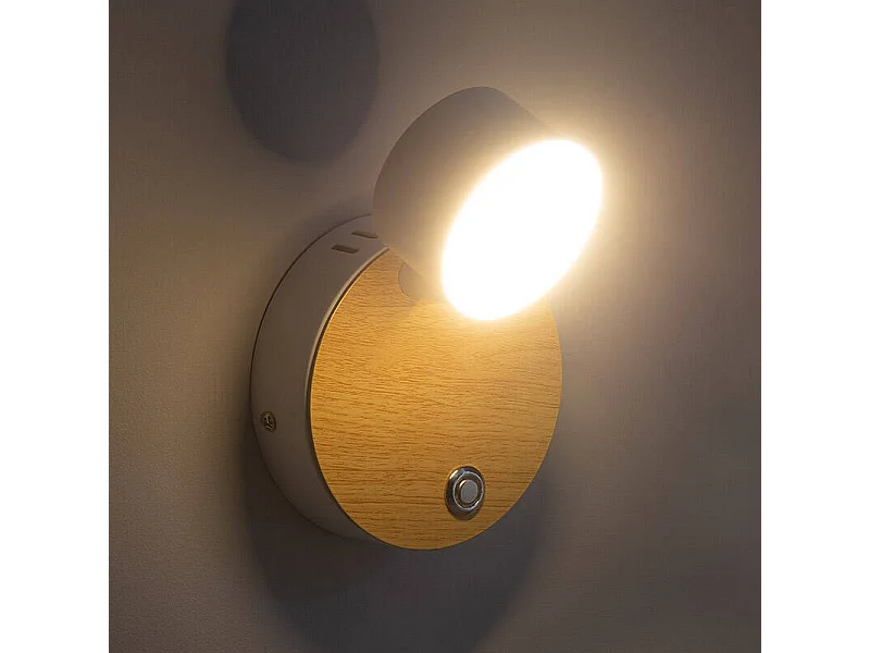 Lámpara de Pared LED 5W Metal con Interruptor Serifos Blanco