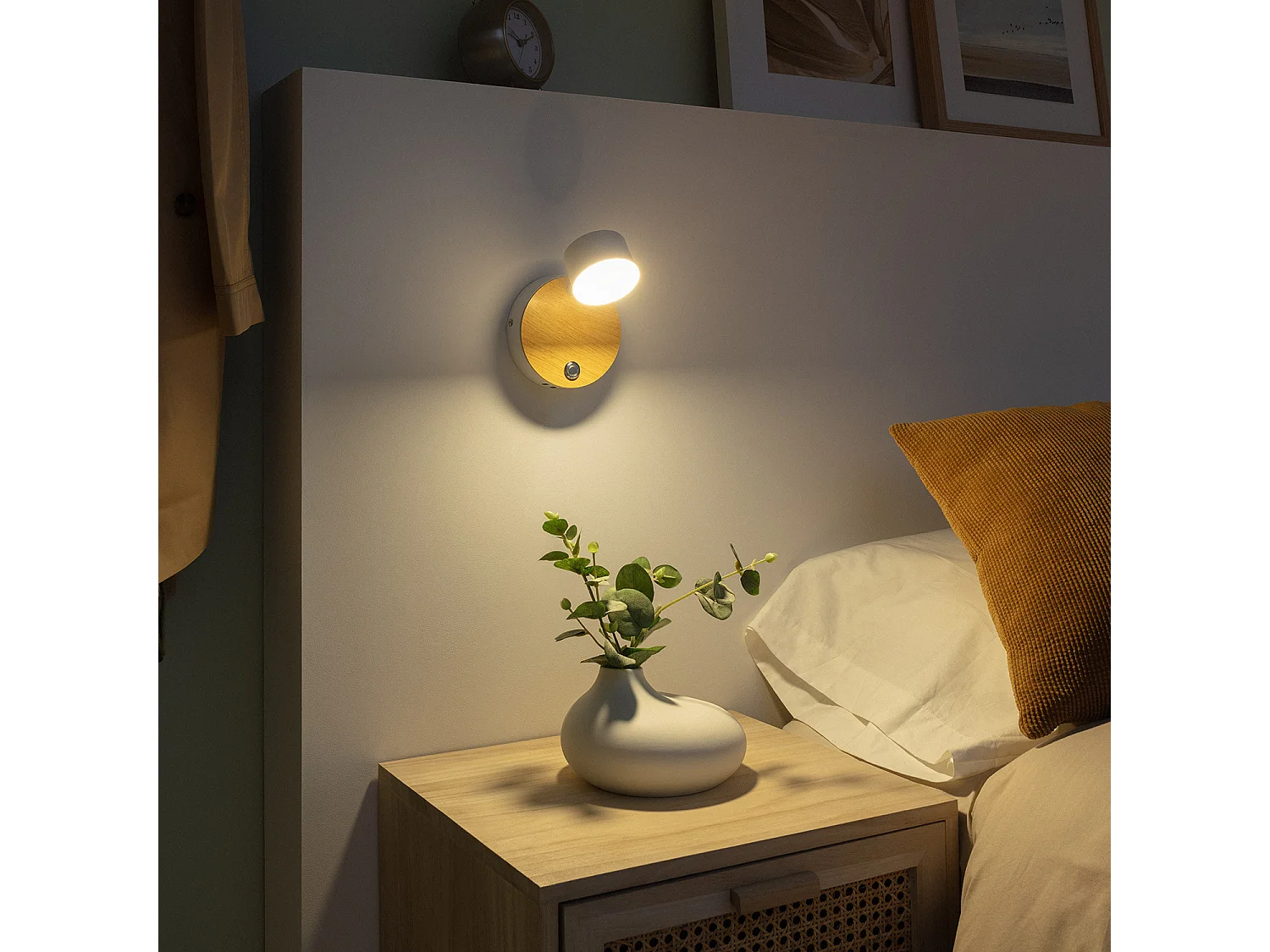 Lampe Murale LED Métal 5W Serifos avec Interrupteur  Blanc