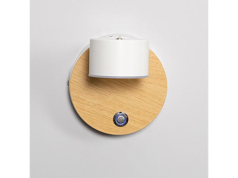 Applique da Parete LED 5W in Metallo con interruttore Serifos Bianco