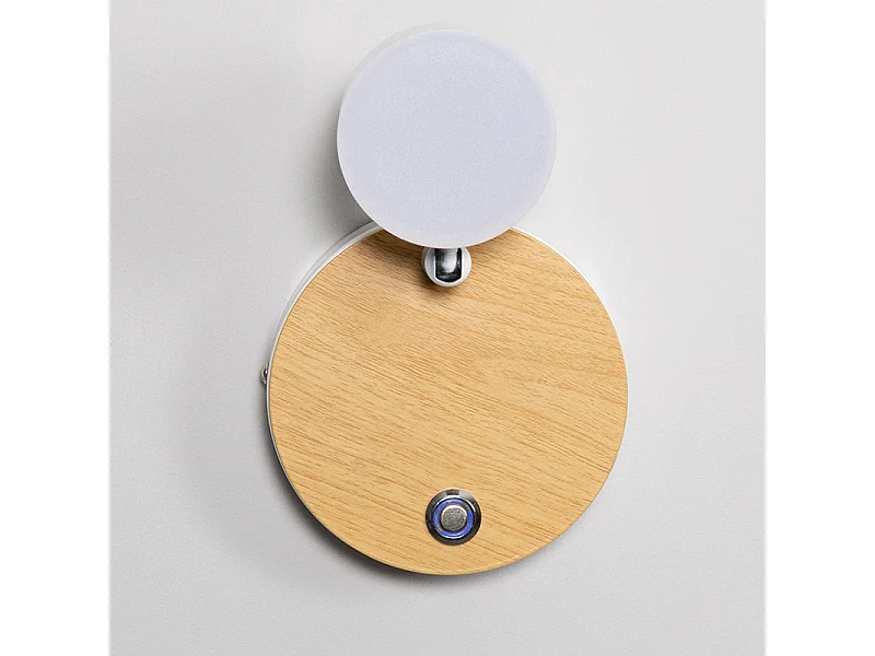 Lámpara de Pared LED 5W Metal con Interruptor Serifos Blanco