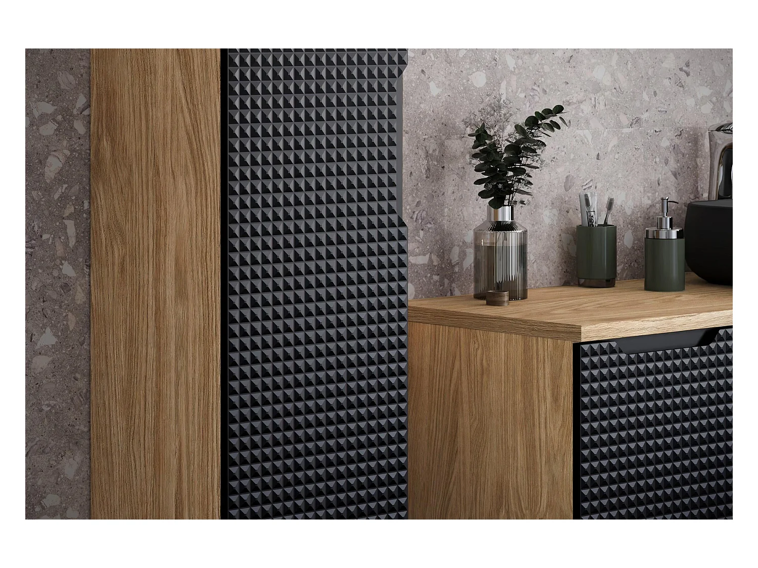 Beistelltisch LUXOR ST40 1D 40x46x57 Schwarz