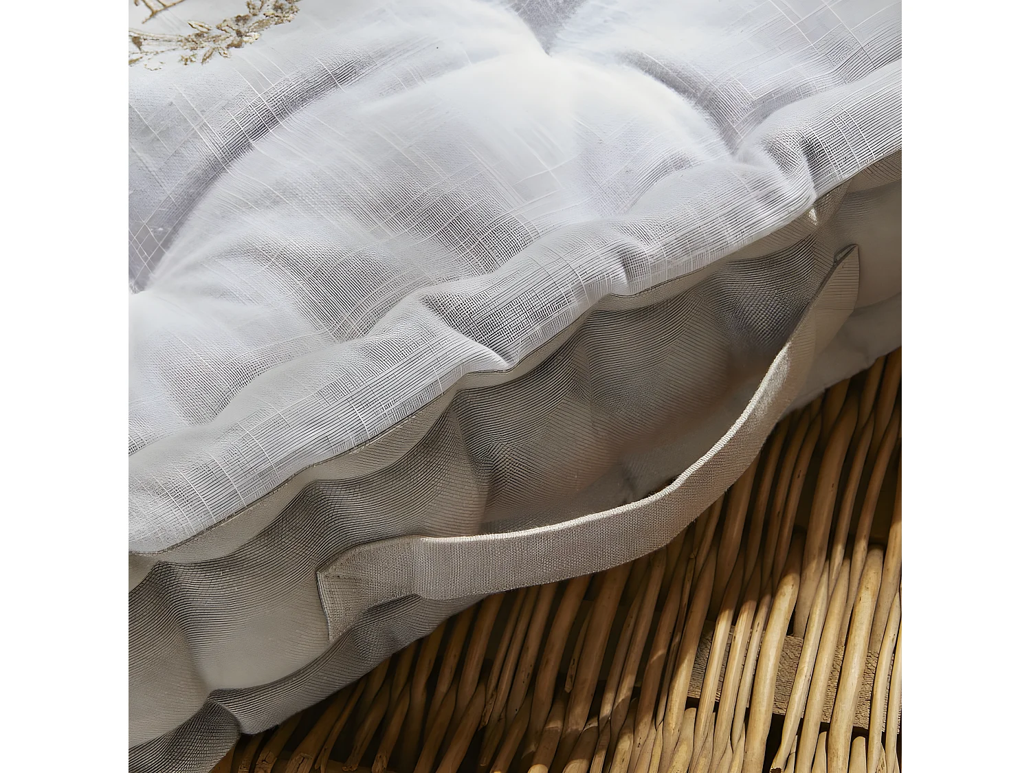 Sol brodé ou coussin de palette, 100% coton. M/HomeLinen.03 40x40x10cm