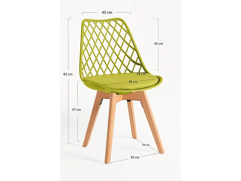 Sillas Comedor - Silla Mima - Verde Claro