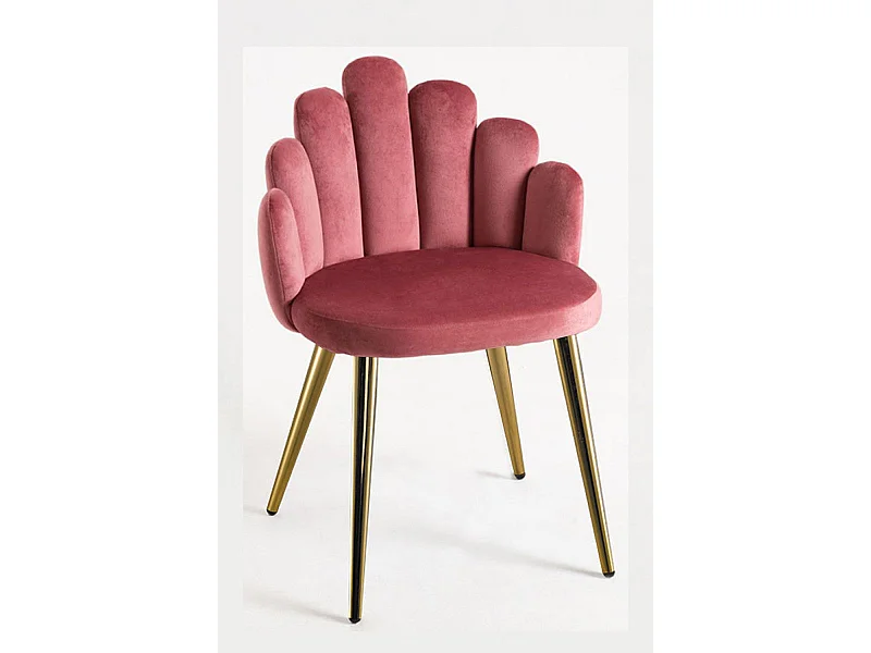 Sillas Comedor - Silla Hand Gold Terciopelo - Rosa