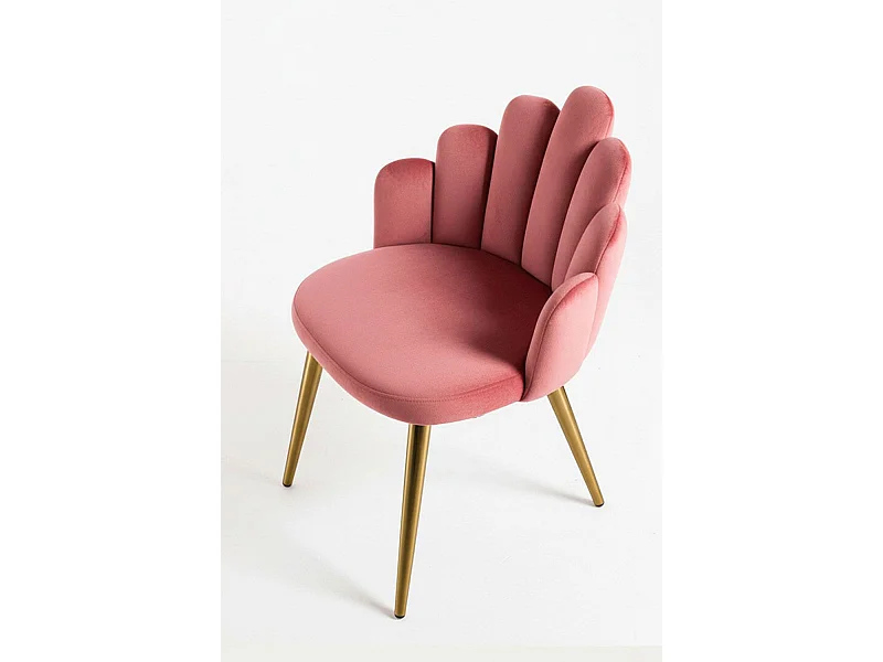 Sillas Comedor - Silla Hand Gold Terciopelo - Rosa