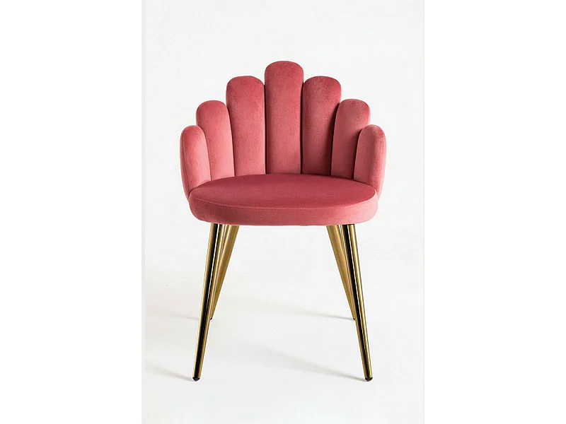 Sillas Comedor - Silla Hand Gold Terciopelo - Rosa
