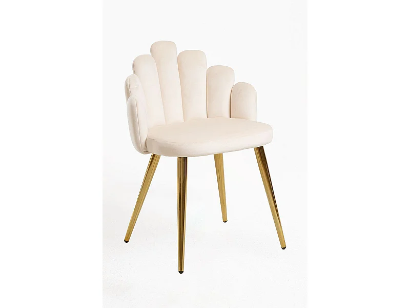 Sillas Comedor - Silla Hand Gold Terciopelo - Beige
